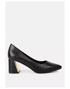 Туфли-лодочки Emersyn Croc Block Heel, черный London rag
