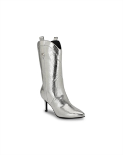 Ботинки Wurlie Western Bootie, Silver Metallic Snake Print Guess