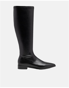 Женские эластичные сапоги с высокой эластичной голенью из ПУ, черный Gioseppo