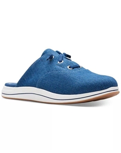 Женские слипоны на шнуровке Breeze Clara, синий Clarks