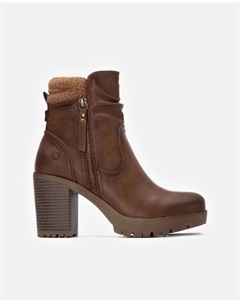 Женские ботильоны на высоком каблуке с резиновой подошвой, коричневый Refresh