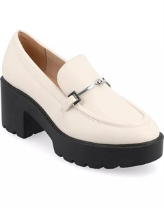 Женские лоферы Kezziah на платформе с декоративными металлическими вставками, синий Journee collection