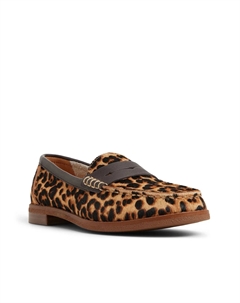 Балетки Seaport Penny Loafer, Light Brown/Black Leopard Print Sperry