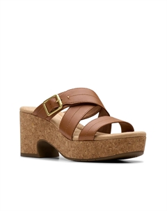Сандалии Nerisa Holly Platform Sandal, Cognac Clarks