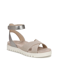 Сандалии Uptown Merced Wedge Sandal, Cobblestone Leather Vionic