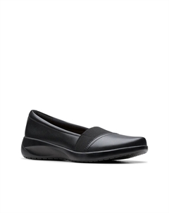Слипоны Kaetlyn Rhea Slip-On, Black Leather Clarks