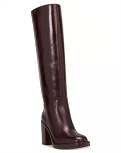 Женские сапоги до колена на широкой платформе Gibi, коричневый Vince camuto