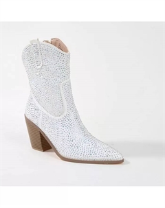 DRITAN Глэм Вестерн Ботильоны, белый Berness