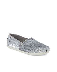 Слипоны Alpargata Slip-On - Women's, серебристый металлик Toms