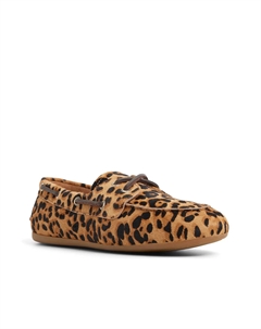 Туфли-лодочки Slim Boat Shoe, Light Brown/Black Leopard Print Sperry