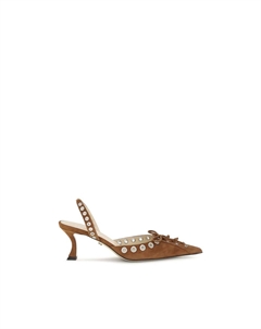 Туфли на шпильке с ремешком на щиколотке, коричневый Mach & mach