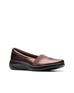 Слипоны Kaetlyn Rhea Slip-On, Bronze Metallic Leather Clarks