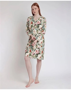 Женская длинная ночная рубашка из вязкой вискозы цвета камня Admas