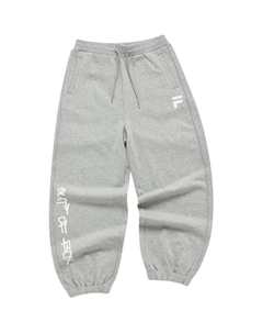 Вязаные спортивные штаны женские облачно-серый вересково-серый Fila fusion