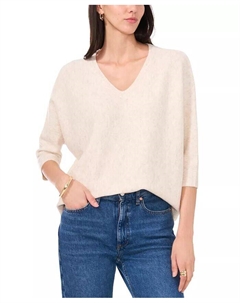 Женский свитер с v-образным вырезом и рукавами «летучая мышь», коричневый Vince camuto