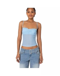 Женский прозрачный сетчатый бюстгальтер Elina, синий Edikted