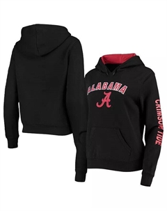 Женский черный пуловер с капюшоном Alabama Crimson Tide Loud and Proud Colosseum