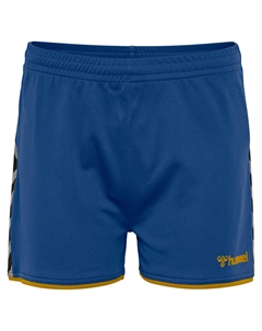 Шорты Poly Frauen Hmlauthentic Poly, цвет TRUE BLUE/SPORTS YELLOW Hummel