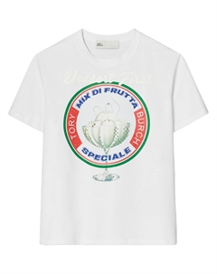 Футболка женская белая с принтом "мороженое пломбир" Tory burch