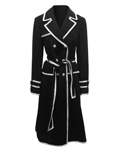 Платье-тренч с контрастной отделкой, синий Thom browne