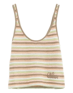 Топ в технике кроше, зеленый Chloe