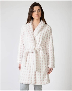 Женский короткий халат на запах, белый Massana