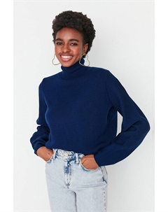 Свитер Rollkragen, темно-синий Trendyol