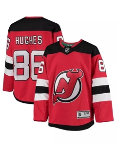 Футболка игрока New Jersey Devils домашняя Premier для подростков Jack Hughes красная Outerstuff