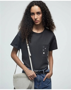 Футболка с кристаллами, черный Сфера