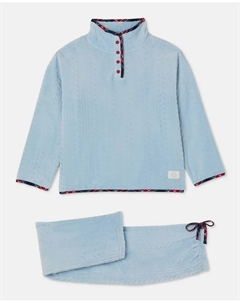 Женская пижама с высоким вырезом, светло-голубой Enfasis