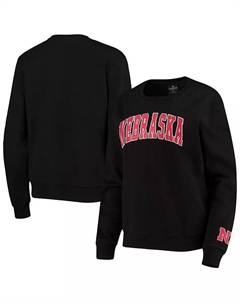Женский черный пуловер-свитшот Nebraska Huskers Campanile, черный Colosseum