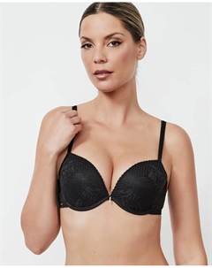 Двойной бюстгальтер push-up, черный Selmark