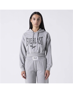 Укороченная толстовка с капюшоном Iconic, серый меланж, хлопок, полиэстер Everlast