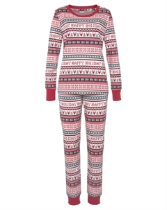 Пижама, цвет dunkelrot gemustert Lascana