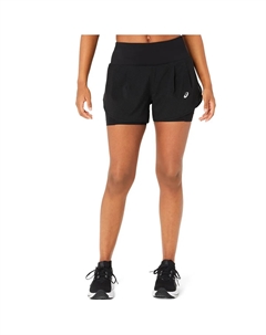 Женские шорты Road 2-N-1 35 дюйма, черный Asics