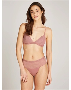 Треугольный бюстгальтер Underwear "LIGHTLY LINED TRIANGLE", с кружевом, цвет Red Grape Calvin klein