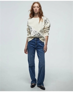 Толстовка с пайетками, бежевый Сфера