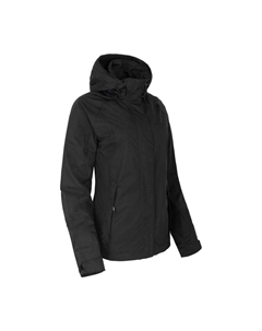 Куртка-дождевик с сетчатой подкладкой, водонепроницаемость 12000 мм водяного столба, черная Bergson