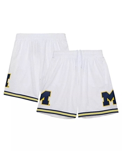 Шорты Mitchell Ness мужские белые Michigan Wolverines 1991/92 в ретро-стиле Mitchell and ness