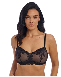 Бралетт без косточек с эластичным цветочным кружевом, черный Wacoal