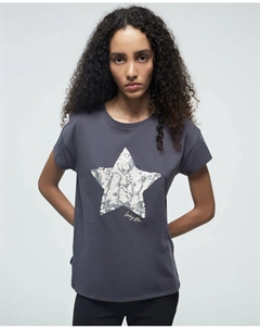 Футболка с блестками, темно-серый Сфера