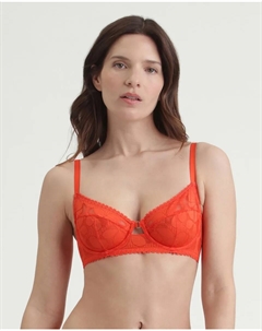 Бюстгальтер на косточках из кружева, оранжевый Dim
