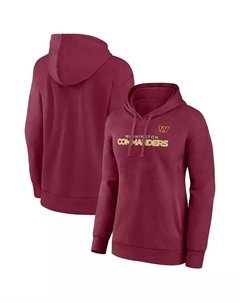Женский бордовый пуловер с капюшоном Washington Commanders Iconic из хлопкового флиса с капюшоном Fanatics