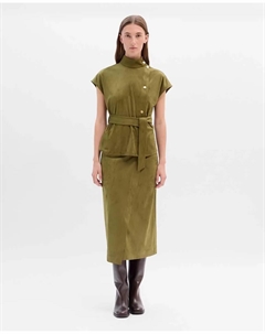 Миди-юбка с запахом, оливковый зеленый Simorra