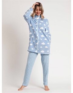 Халат, цвет hellblau/weiß Admas