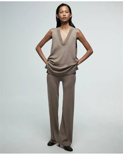 Базовые трикотажные брюки, темно-коричневый Сфера