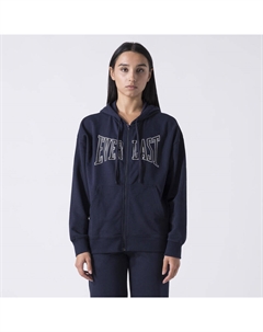 Легендарная толстовка с капюшоном на молнии с логотипом, синяя, темно-синяя, из хлопка Everlast