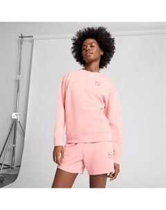 Женская комфортная толстовка Crew Elevated Essentials, розовый Puma