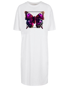 Короткое платье Oversize Kleid Pink, белый F4nt4stic