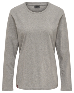 Футболка L/S Woman, серый меланж Hummel